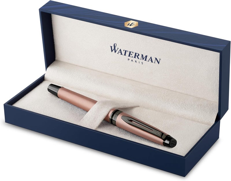 Waterman Expert Fountain Pen - Metallic Rose Gold Lacquer with Ruthenium Trim - Image 1